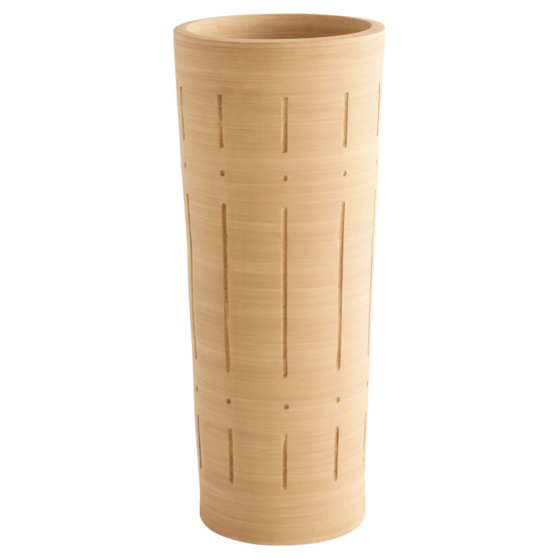 Madeira Handmade Ceramic / Porcelain Table Vase, 18" H x 8" W x 8" D