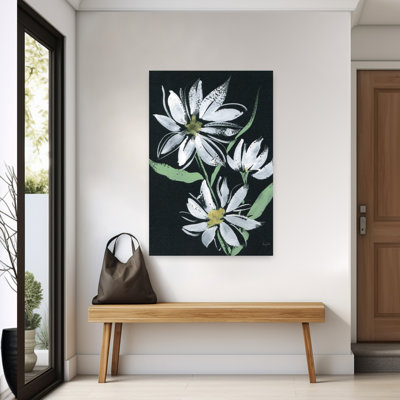 Art floral contemporain blanc minuit