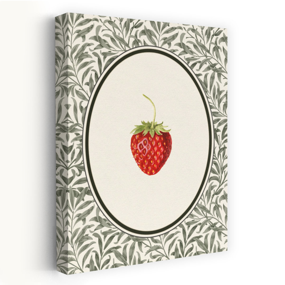 Vintage Strawberry Botanical Classic Delicate Elegant Fruit Nature Wall Art Print