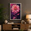 Pink Gerbera Geometric Botanical - Wrapped Canvas-1689914230-1689914231