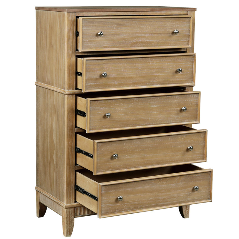 Commode 5 tiroirs Bottesford, Naturel