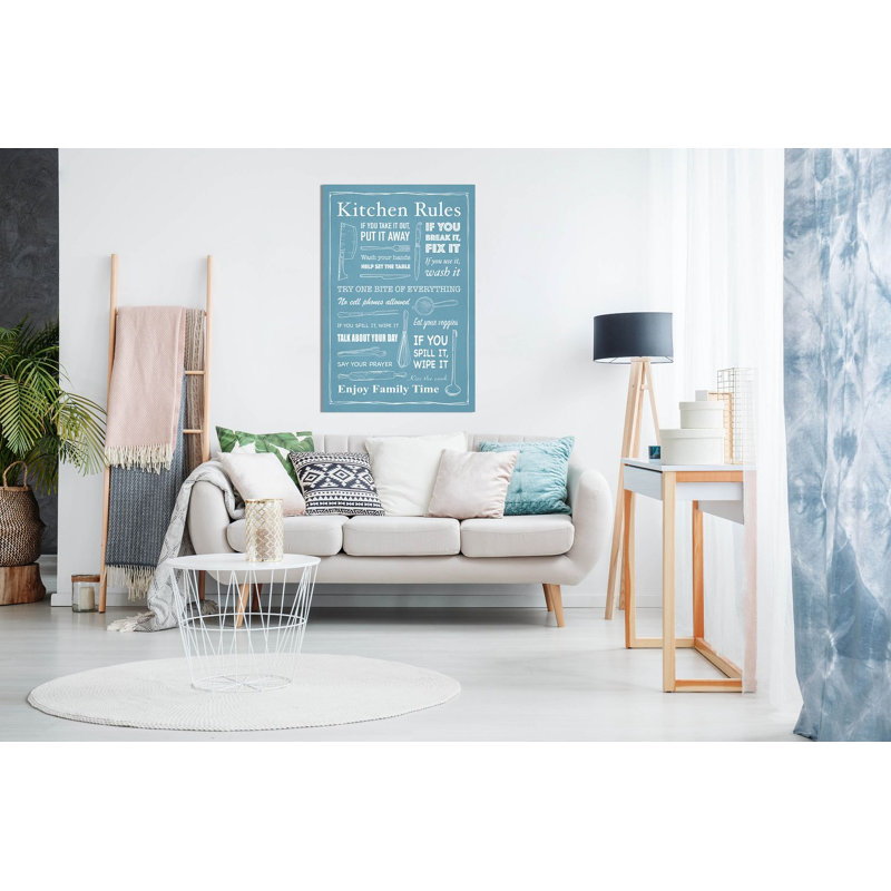 Kitchen Rules - Wrapped Canvas Print, 31cm H x 20cm W
