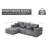 Luxury Grey Sofas, Chenille Modular Cloud Design, Ideal For Modern Homes