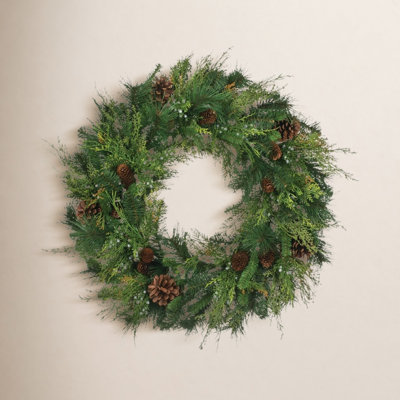 30" Artificial Mixed Pine Wreath