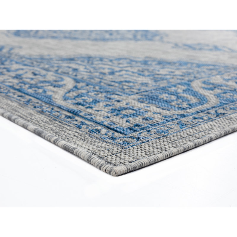 Tapis oriental bleu Mcclinton, Rectangle 5 pi 3 po x 7 pi 6 po