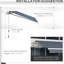 Auvent rétractable 12 pi x 10 pi. Pare-soleil avec manivelle. Et eau - tissu. Cadre en aluminium pour plusieurs endroits et environnements. Auvent de patio gris anthracite 10 pi. Structure de l'abri, cadre. Terrasse,
