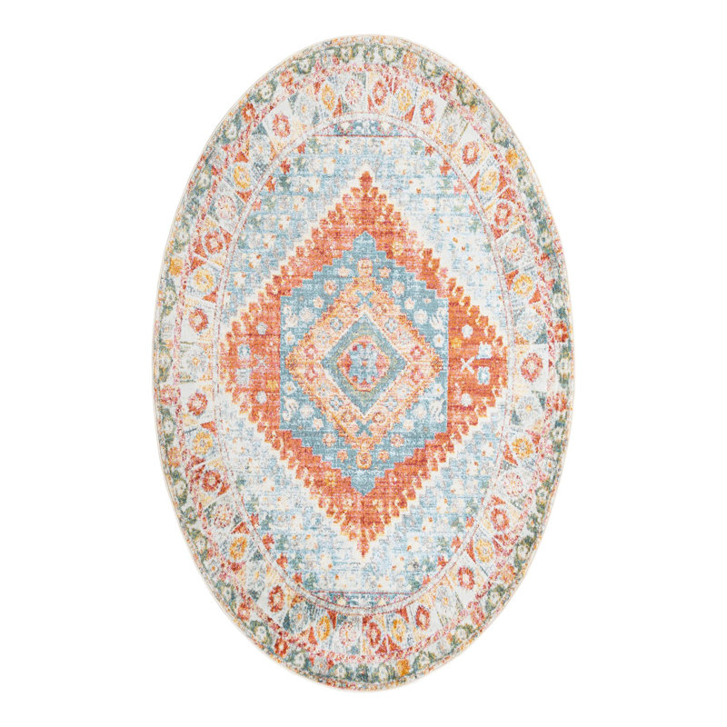 Haefner Oriental Indoor Rug, Oval 5'5" x 8'