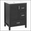 Meuble-lavabo moderne de 24 pouces avec lavabo en céramique, porte à fermeture en douceur et plusieurs options de rangement pour les petits espaces-129488792