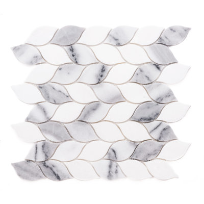 Santorini Braid 12'' x 12'' Marble Mosaic Wall & Floor Tile