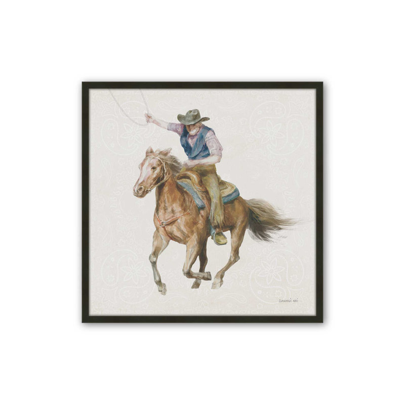 «Riders Of The Range IV» par Danhui Nai, reproduction d'art, H 36 po x l 36 po, Noir