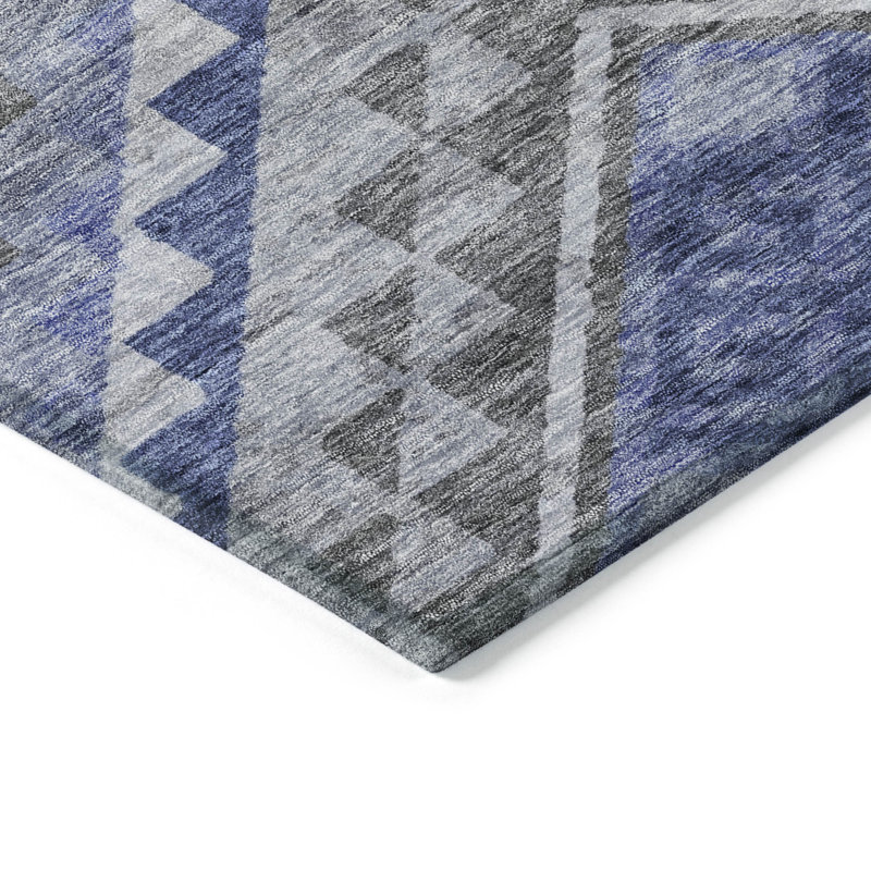 Pewter Flat Woven Synthetic Washable Non-slip 10' x 14' Area Rug