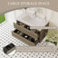 Meuble-lavabo flottant de 36 po avec lavabo, meuble-lavabo mural moderne avec lavabo à surface solide et tiroirs à fermeture en douceur-1150995854-1150995842