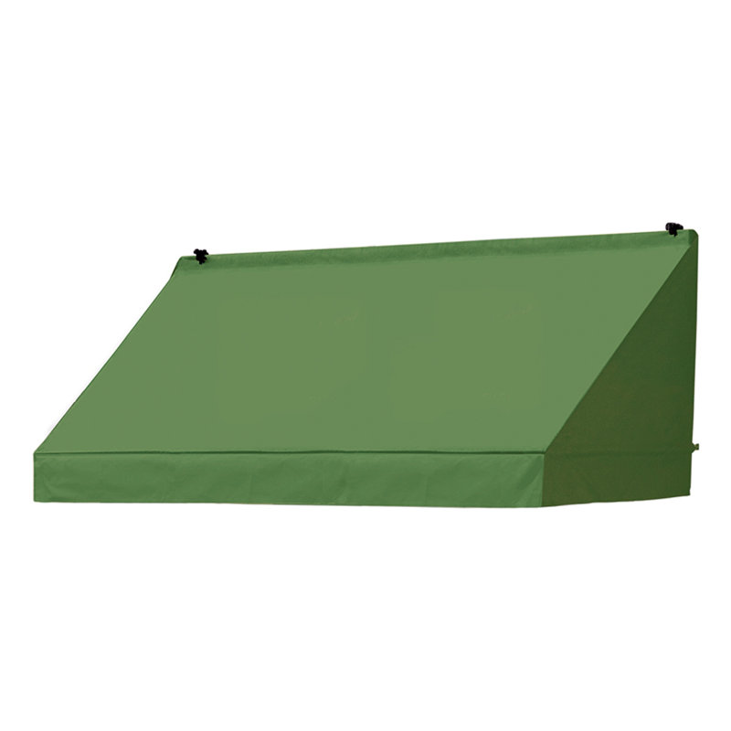 Auvent de fenêtre standard rétractable en acrylique tissé l 4 pi x P 2 pi Aw Awadings in a Box, 21"H x 96"W x 26.5"D, Ginkgo