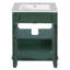 Meuble-lavabo moderne de 61 cm (24 po) avec lavabo simple, portes à fermeture amortie et tablette réglable-368661409