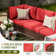 Keyala 7 Piece Rattan Sectional Seating Group with Cushions