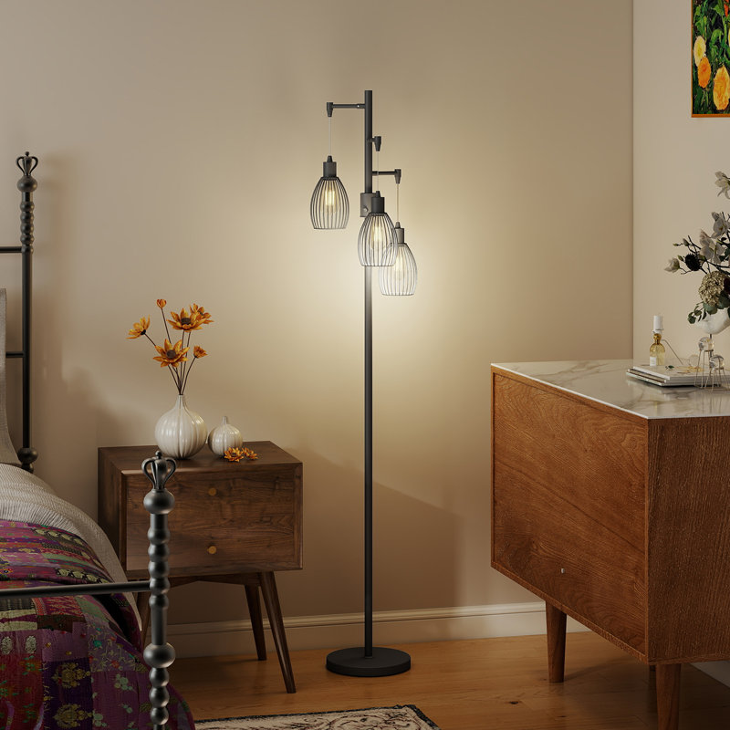 Bendersville 170.5cm Tree Floor Lamp, Black