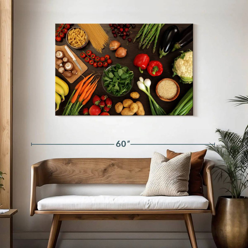 Yarlin Healthy Vegetables, 30" H x 45" W