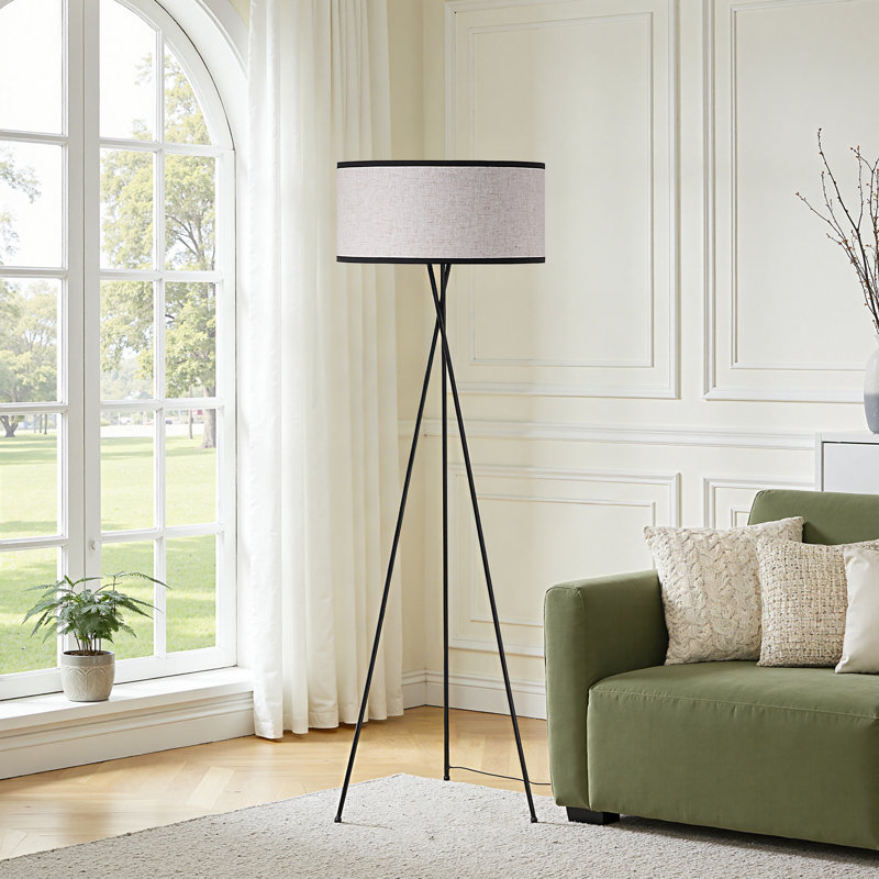 Lampe trépied de 67 po avec télécommande et application et ampoule à intensité variable RVB incluse