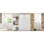 Grand lit escamotable avec armoire de rangement, support à vin, porte-verre, tiroirs et bande DEL multicolore, blanc (OLD SKU: LP000391AAK)
