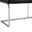 Banc à langer noir en métal argenté Caractéristique charmante - Chaise en cuir Pu pour différentes pièces Guide d'assemblage et d'installation simple inclus avec structure attrayante