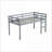 Twin Size Rubber Wood Loft Bed with Reinforced Slats, No Box Spring Needed, Grey for Second Bedroom