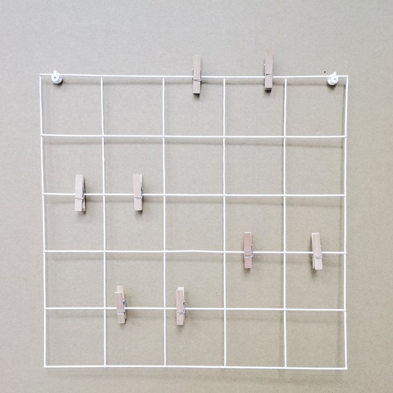 Ensemble de 4 panneaux muraux en treillis avec grille et rangement pour photos 12 x 12 pouces