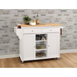 Versatile Kitchen Cart With Ample Storage And Durable Workspace