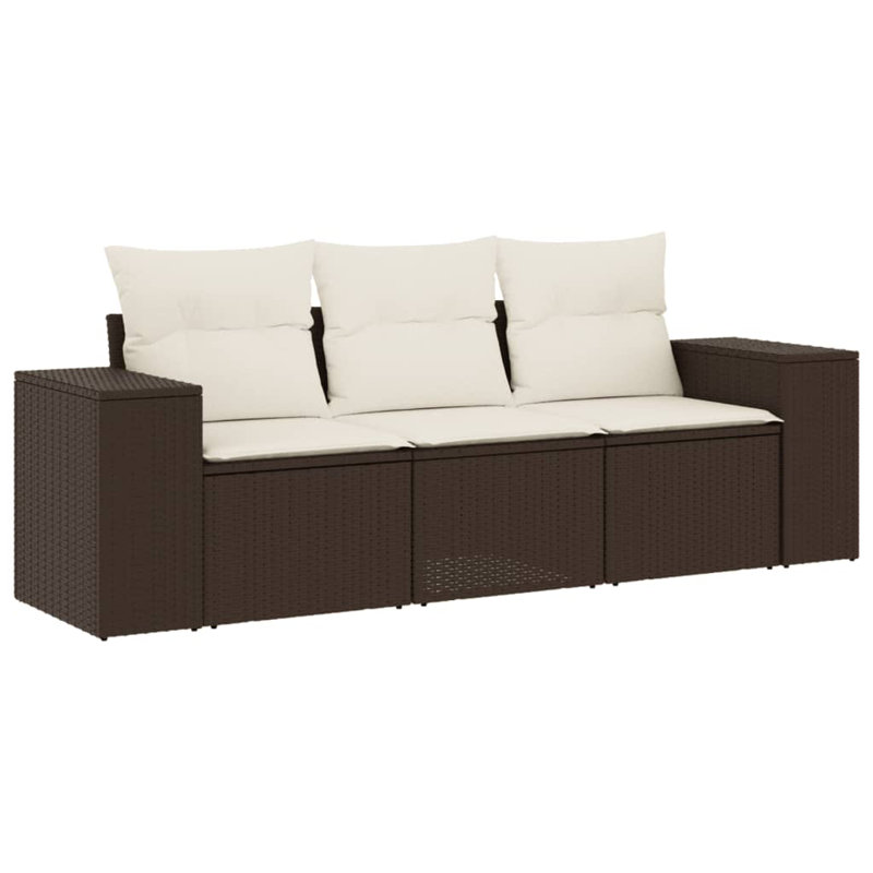 Vidaxl Garden Sofa Set Brown