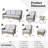 Porretto 9 - Person Patio Conversation Set with Cushions-1125683272