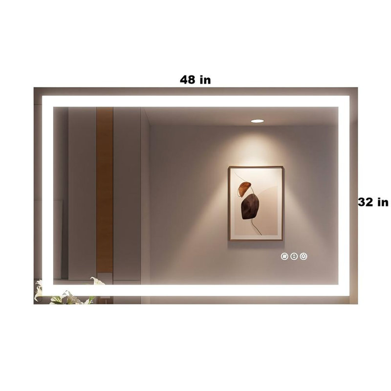 Miroir de salle de bain Devonnte, 48 po x 32 po