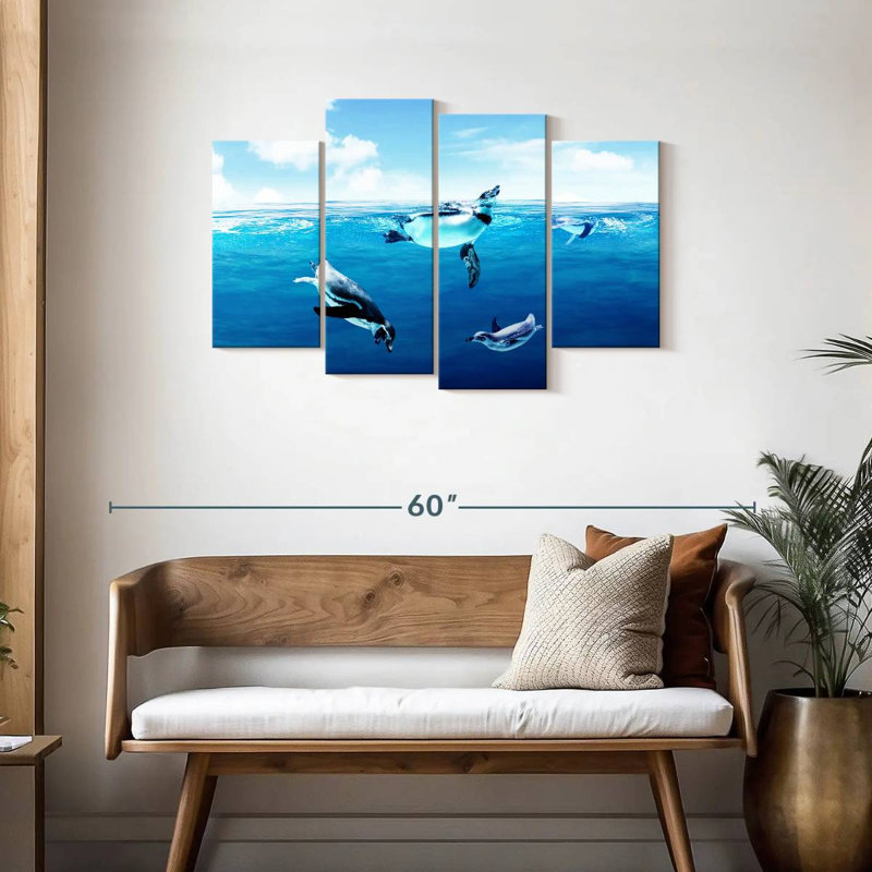 Brampt Penguins Underwater, 27"H x 43"W