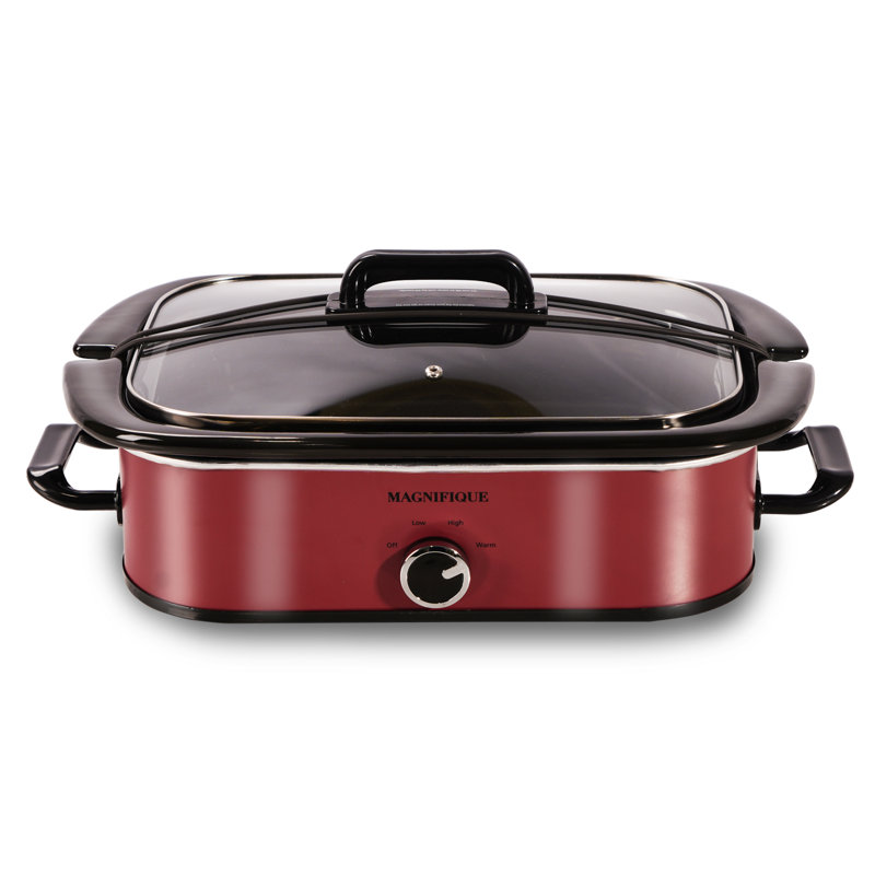 Mijoteuse de 4 pintes avec casserole Magnifique, Rouge