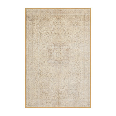 Tapis oriental en laine beige