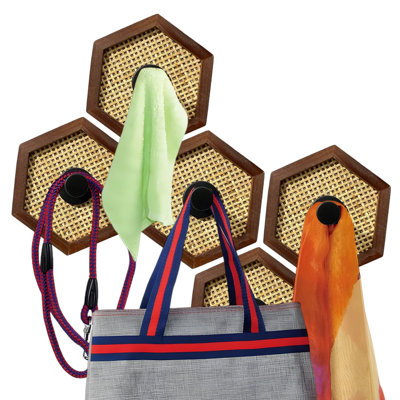 5 crochets muraux hexagonaux 5 pièces