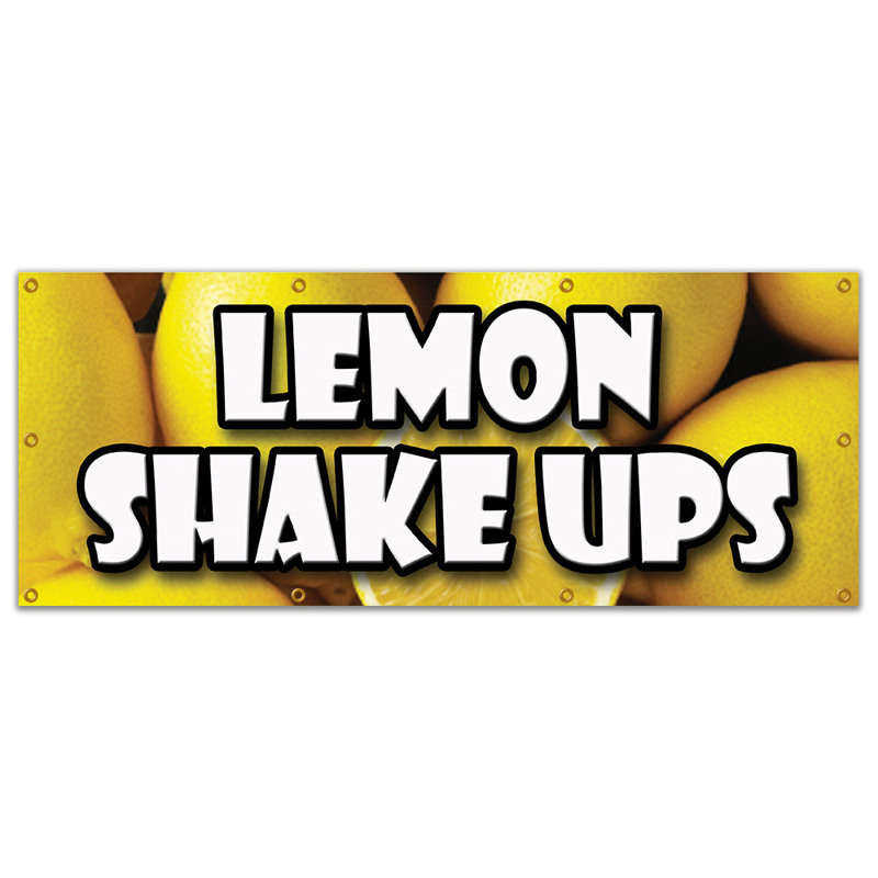 Enseigne citron Shake Ups, H 36 po x l 96 po x P 0,1 po
