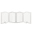 Barrière de sécurité en bois massif de 27,6 po de hauteur pour animaux - clôture pliable à 4 panneaux avec pieds de support, robuste pour les escaliers, les portes et les couloirs
