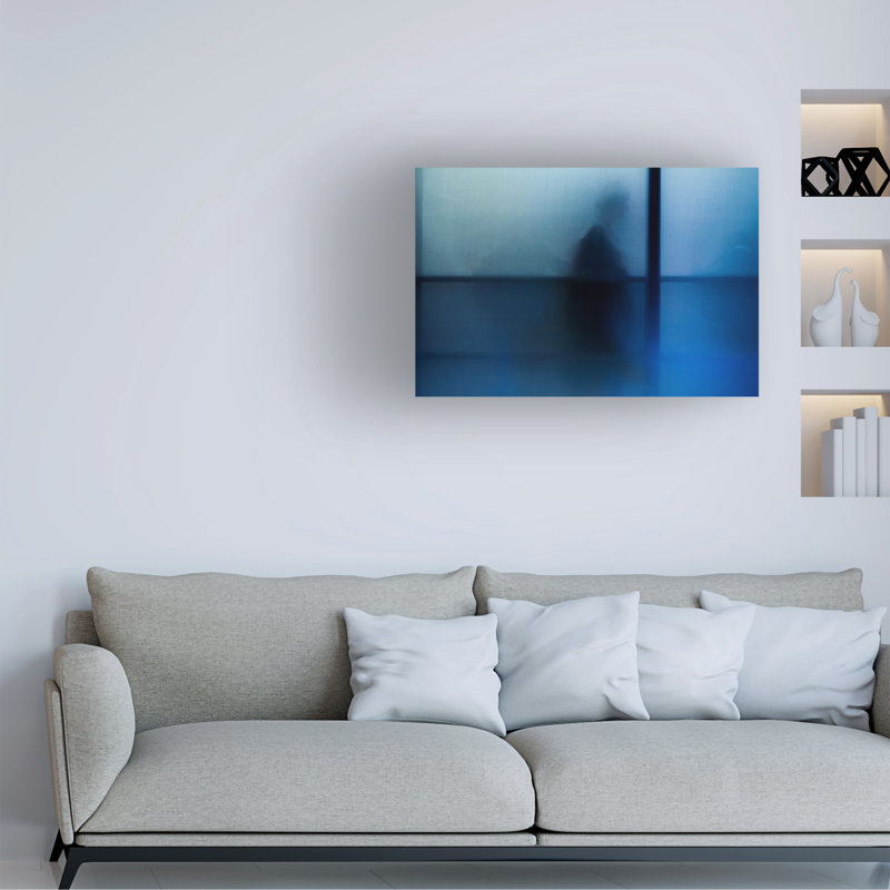 Art sur toile bleu Rouleau Carlo Tonti, H 12 po x l 19 po