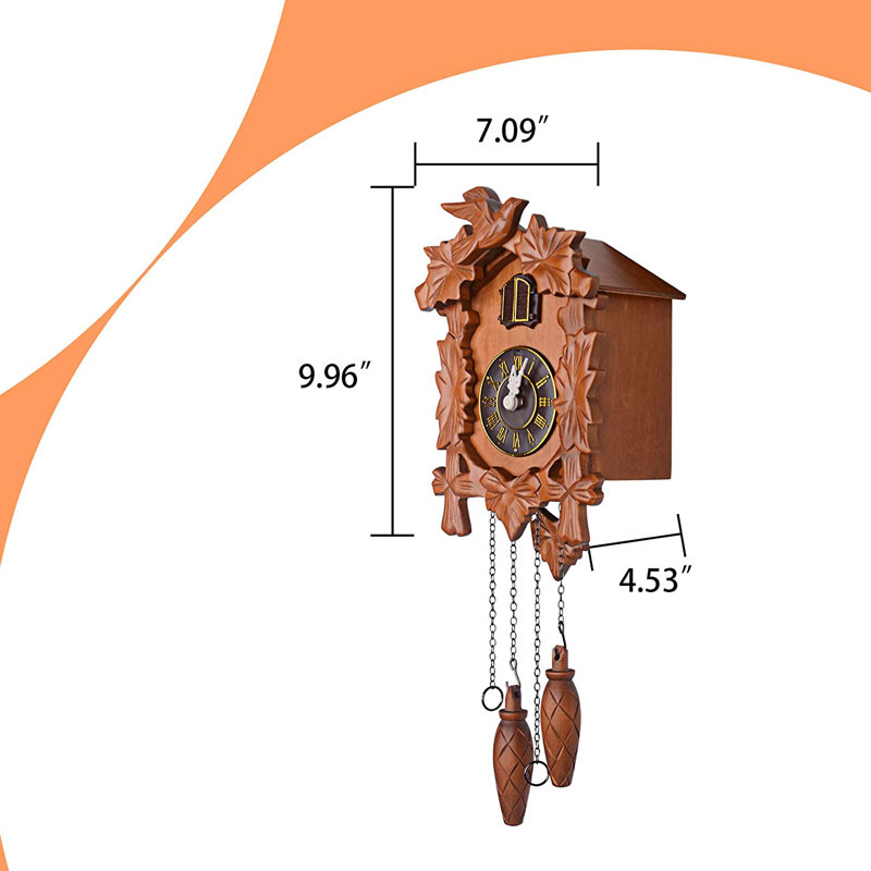 Horloge murale en bois fabriquée à la main