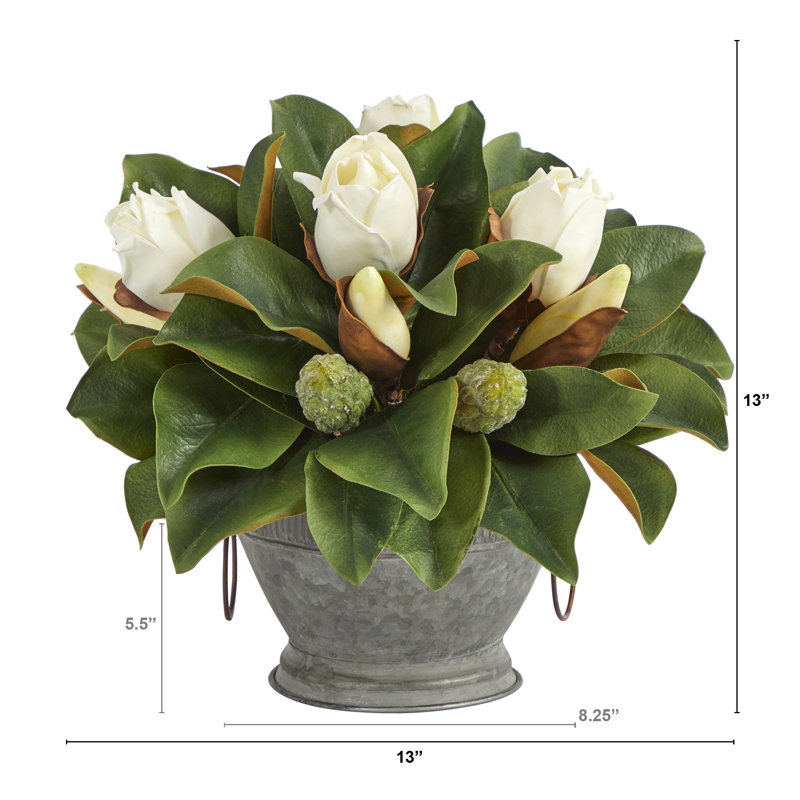 Plante de Magnolia artificielle 13 po en urne