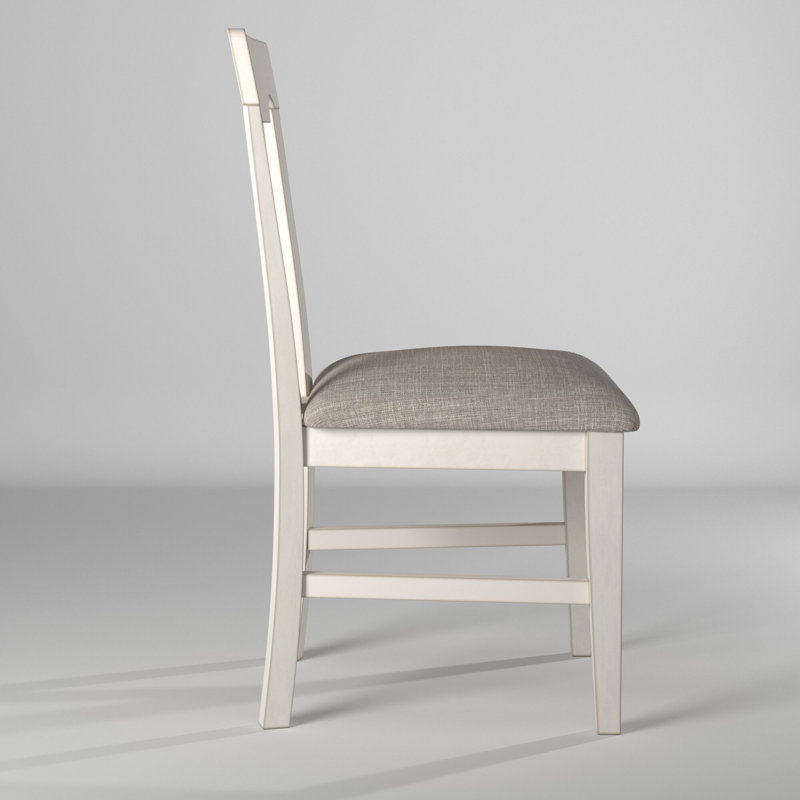 Chaise rembourrée Calderon, Blanc antique
