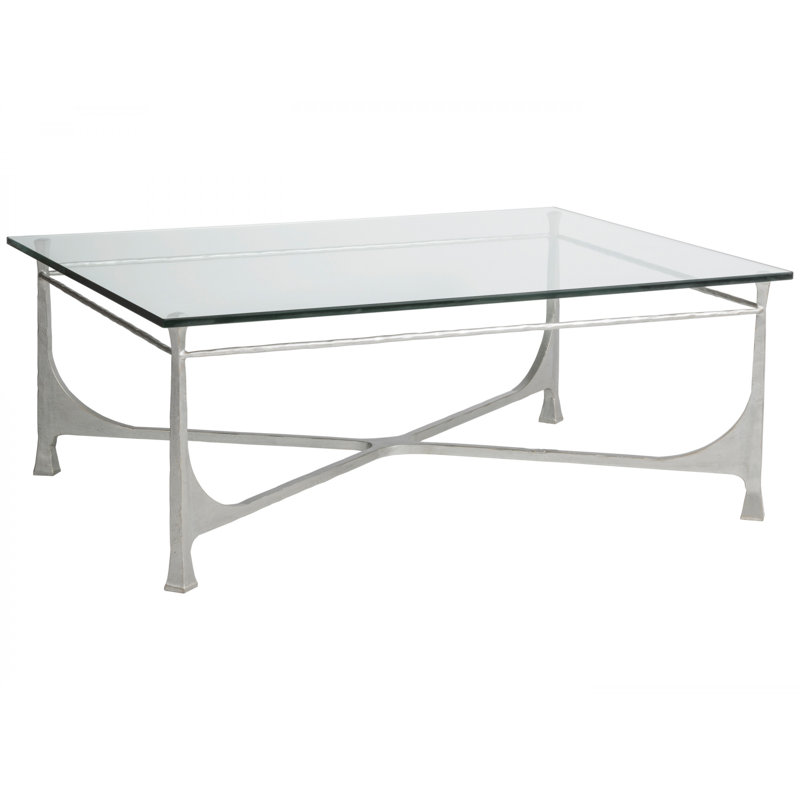 Metal Designs Bruno Cocktail Table, Light Silver