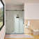 56–60" W x 76" H Frameless Bypass Single Sliding Shower Door with Explosion-Proof Clear Glass