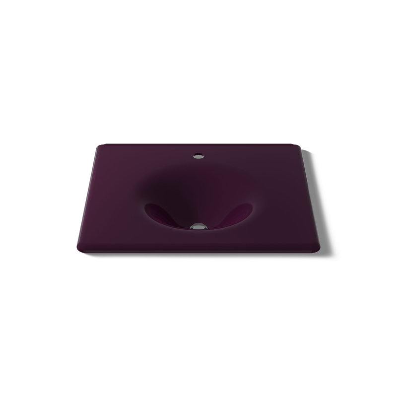 Plateau de meuble-lavabo en fer 25,625 Iron / Impressions, Prune noire, Simple