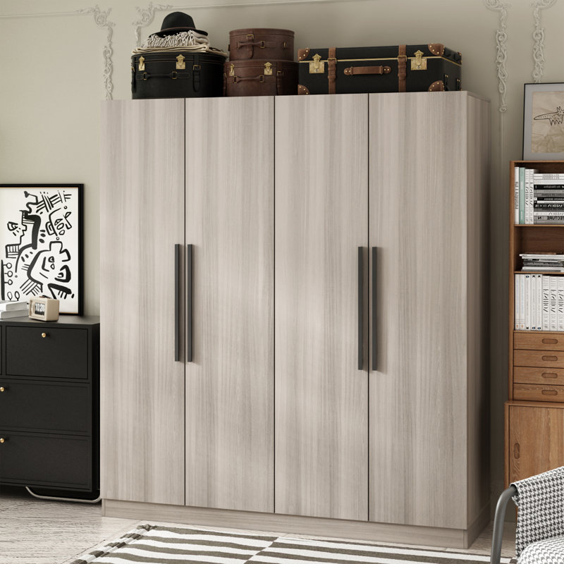 Armoire Brader, Gris / noir