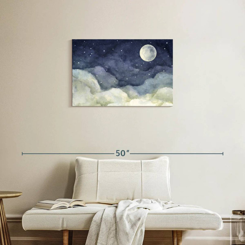 Oberle Moon And Clouds, 20" H x 30" W