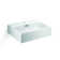 WS Bath Collections Quarelo 14.4'' Glossy White Ceramic Rectangular Bathroom Sink with Overflow
