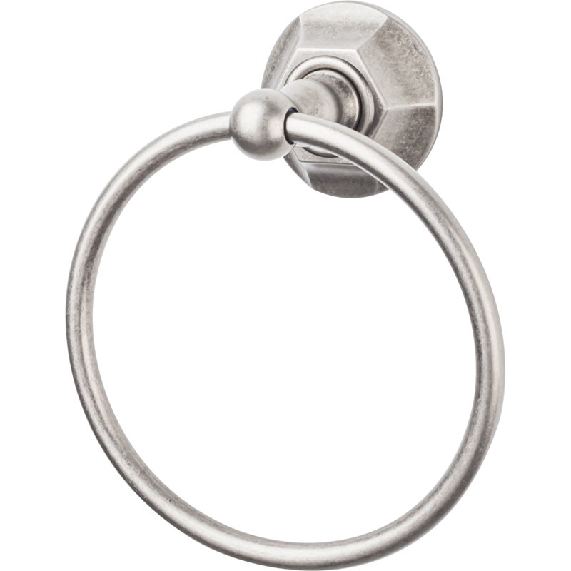 Edwardian Bath  Towel Ring, Antique Pewter