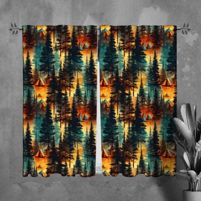 Paire de rideaux obscurcissant en polyester Breigha