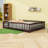 Queen Wood Floor Bed With Fence