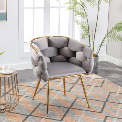 Modern Simple Leisure Velvet Single Sofa Chair for Bedroom Living Room